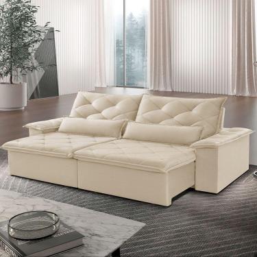 Imagem de Sofá Melt 02 Módulos De 120cm Br 25cm Meu Sofá Online A294 Linho Creme