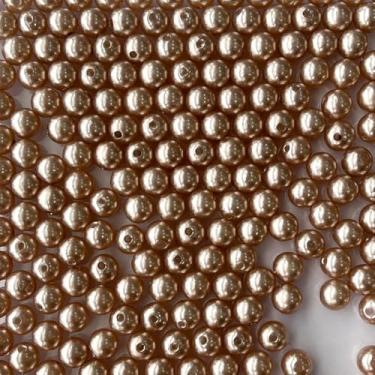 Imagem de Laopottbeads 230 peças de contas de pérola marrom claro de 12 mm para fabricação de joias, kit DIY de pérolas redondas para pulseiras, brincos, colares e tornozeleiras