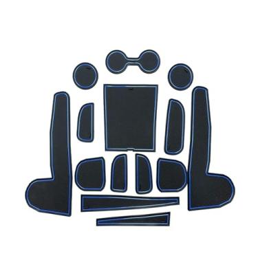 Imagem de Tapete de ranhura para porta de carro compatível com Hyundai Tucson NX4 2021 2022 2023 2024 antiderrapante porta ranhura Pats Auto Tucson 2024 acessórios (azul)