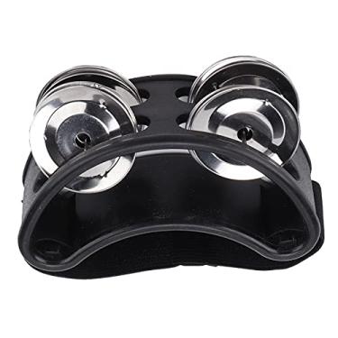 Imagem de ZJchao Pandeiro de pé, Alça de Nylon Elástica Fácil de Usar, Adequada para Tocar Bateria, Guitarra ou Acompanhamento (Preto)