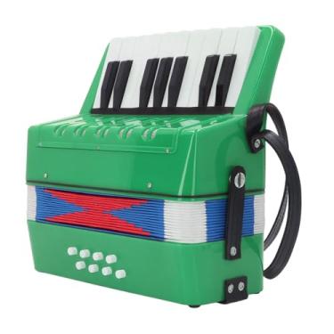 Imagem de Generic Acordeão Portátil de Piano ABS Com 17 Teclas e 8 Teclas de Baixo para Crianças Iniciantes, Fácil de Aprender e Tocar, Adequado para Maiores de 5 Anos, Instrumento Musical (Verde)