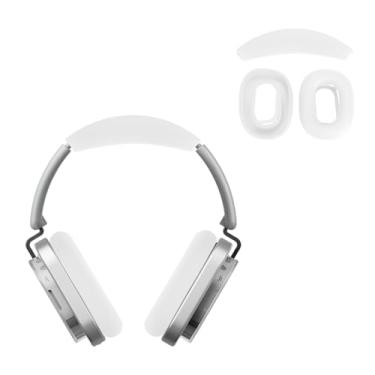 Imagem de Capa para fone de ouvido for Nothing (1) capa protetora de silicone 2 em 1 com faixa de cabeça e tampa, lavável, antipoeira, antiarranhões, à prova de suor, antiderrapante (branco claro)