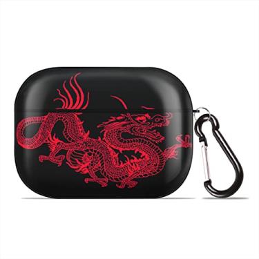 Imagem de Capa para AirPods Pro Dragão Vermelho Capa de Proteção de Corpo Inteiro Fone de Ouvido Capa Rígida PC