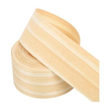 Imagem de PATIKIL Faixa de borda de pinheiro, fita de folheado de madeira de 5 cm x 7,6 m, pré-colada, borda de borda de compensado flexível com adesivo hot melt para restauração de móveis