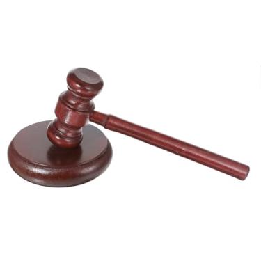 Imagem de Conjunto de martelo e bloco de som para advogados, conjunto de bloco e martelo de madeira feito à mão para tribunal de martelo de madeira para juízes, blocos de som para advogados, juízes, leilões