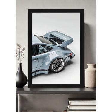 Imagem de Quadro Porsche 911 Sport com Vidro e Moldura Preta Tam:A4 - Spark Loja