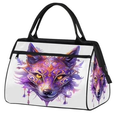 Imagem de Bolsa pequena para o fim de semana, feminina, masculina, floral, borboleta, retrô, colorida, dobrável, bolsa esportiva leve para academia, Cor: 5, 15.2*8.3*11.6 inch, Moderno