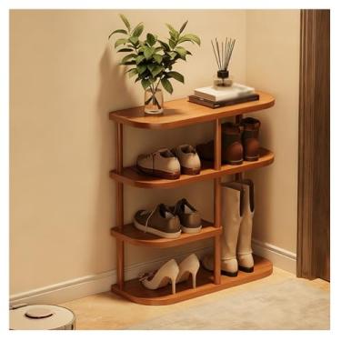Imagem de SPXMQSS Sapateira, organizador de sapatos de 4/5/6 níveis para entrada, armário de sapatos estreito vertical para 6 a 10 pares para entrada, sala de estar, quarto, 4 níveis 56 x 19,5 x 49 cm