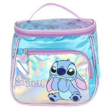 Imagem de Lancheira Térmica Escolar Bolso Frontal Stitch AZUL - Luxcel