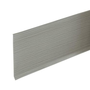 Imagem de HARFINGTON Acabamento de rodapé de 6 m x 15 cm, acabamento de moldagem flexível, base de parede de PVC autoadesiva, rodapés de base de enseada para canto de paredes, grão de madeira cinza