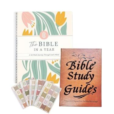 Imagem de O melhor conjunto e combo de presente de estudo da Bíblia para mulheres: um guia de jornada espiritual de 52 semanas e uma ferramenta abrangente de estudo das escrituras de 66 páginas com diário
