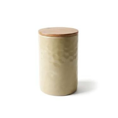 Imagem de Pote Hermético Cerâmica Stoneware Tampa Bambu 800ml Craft - Ricca Hous