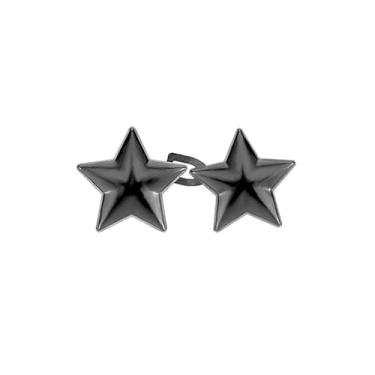 Imagem de Simple Star Calça destacável para mulheres e homens sem costura clipe ajustável jeans soltos botões de aperto pinos reutilizáveis saias mangas roupas vestidos acessórios broche (preto)