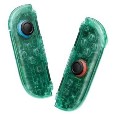 Imagem de eXtremeRate DIY Replacement Shell Buttons for Joycon 2, Custom Full Set Housing Case + Decorative Strips + Middle Bracket + Buttons for Nintendo Switch 2 Controller - Deluxe Version - Emerald Green