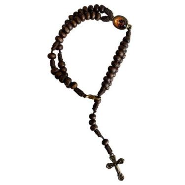 Imagem de Terço Pulseira São Bento de Madeira - SJO Artigos Religiosos