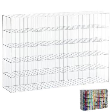 Imagem de Colingmill Organizador de marcadores de acrílico para 480 marcadores, rack de armazenamento extra grande para mesa, suporte de lápis durável, armazenamento de mesa para artistas, professores