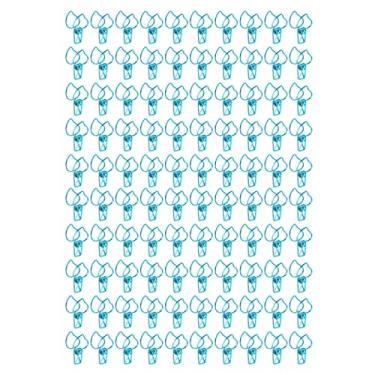 Imagem de Clipes de pasta pequena forma de pêssego de metal forte força de fixação para material de escritório escola uso doméstico 100 pces grampos de papel duráveis ​​coloridos (Azul)