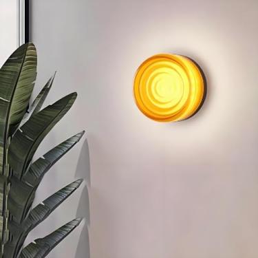 Imagem de Luminária de parede LED de 7W para ambientes internos, redonda e dimerizável, com opções de temperatura de cor de 3000K/4500K/6000K, moderna, com 3 modos de cor, cúpula de acrílico para quar