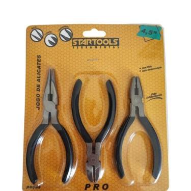 Imagem de Genérico, Jogo de 3 Mini Alicates Decorativos, 4,5 Polegadas, Preto, para Decoração de Ambientes Internos