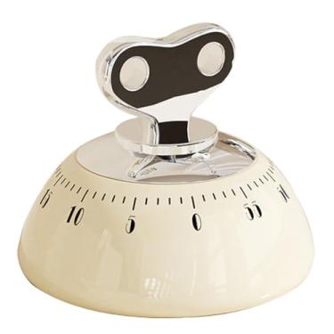 Imagem de Ranvi Temporizador giratório mecânico de cozinha (máximo de 60 minutos), branco