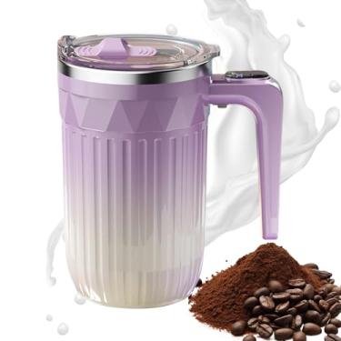 Imagem de Caneca Automática De Café Com Agitação Magnética - Copo De 450ml,Com Batedor Amovível e Agitação Magnética Automática Recarregável | Para Leite Chá Cacau Chocolate Bebidas Casa