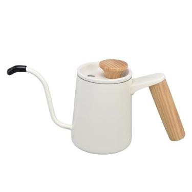 Imagem de Cryfokt Chaleira Com Bico Pescoço de Ganso Longo Com Design Ergonômico para Melhor Experiência de Preparo de café, Alça de Aço Inoxidável, Ideal para Entusiastas do café (350ml)