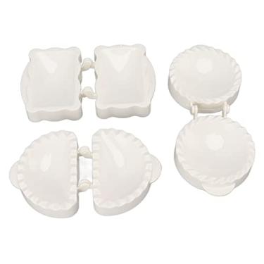 Imagem de Cryfokt Molde de Prensa de Torta Manual para Assar Massa de Bolso para Fazer Tortas para Festa de Halloween de Natal, 3pcs Círculo Semicírculo Retângulo Diamante Padrão Moldes de Biscoitos, Seguro e