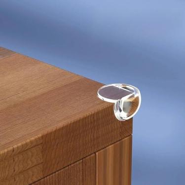 Imagem de 10 peças de protetores de canto transparentes, protetores de proteção, protetor de canto de móveis e amortecedores de segurança de borda para móveis, gabinete, vidro, mesa de centro