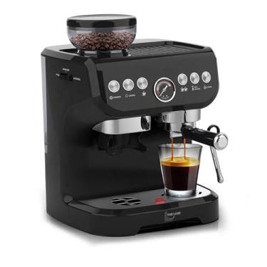 Imagem de Cafeteira Espresso Profissional com Moedor Integrado, Black Piano, 1560W, 15 Bar, 127v, Botões Iluminados, Semiautomática, 34x28x28cm