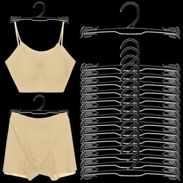 Imagem de SiliFine 250 cabides de sutiã de plástico com clipes de ombro delicados, organizador de roupas íntimas de 25,4 cm para sutiãs, regatas, lingerie, biquíni, maiô e calcinha (transparente)
