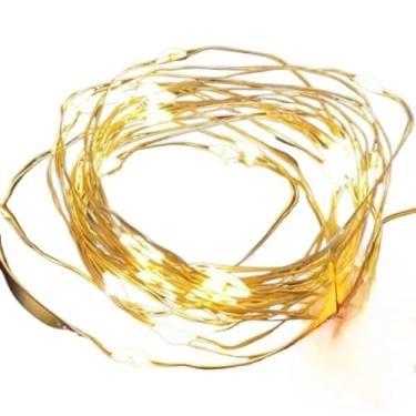 Imagem de Fio de Fada LED Colorido 2m a Bateria – Luz Decorativa para Natal, Festa, Quarto e Casamento(Branco-2 Pcs)