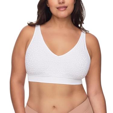 Imagem de Warner's Sutiã feminino Warners Blissful Benefits tamanho fácil sem costura elástico confortável sem fio, Branco, P