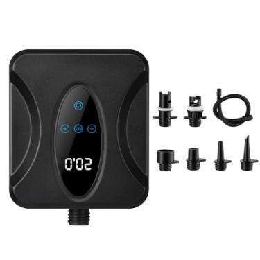 Imagem de Bomba portátil para prancha de remo 20PSI Compressor elétrico alta pressão com 6 bicos barco inflável piscina surfe em pé Inflação rápida Modo dual Display digital Função parada automática