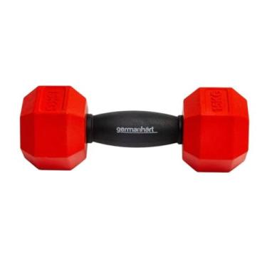 Imagem de Haltere Interativo para Cães, Vermelho, Plástico Durável, 14cm, Dispenser de Petiscos, Brinquedo Estimulante Mental