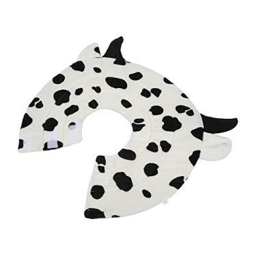 Imagem de Generic Cat Elizabeth Cone Cute Cartoon Cow Pattern Coleira de Recuperação Após Cirurgia para Cães e Gatos para Dias de Festa Divertidos ou Halloween, Veludo de Cristal de Algodão Macio (M