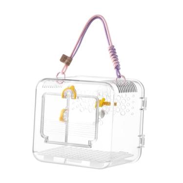 Imagem de Bothyi Gaiola de transporte transparente e respirável para pássaros, hamsters, papagaios, calopsitas, periquitos, canários e araras.