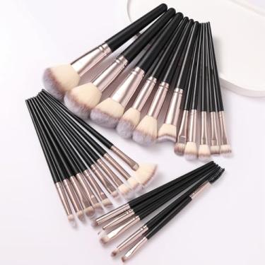Imagem de 25 pincéis de maquiagem macios ao toque, pincel de maquiagem em pó, pincel de blush, pincel de sombra para maquiagem diária no rosto