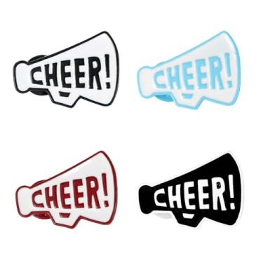 Imagem de RLHRNDE Broche de megafone CHEER para mulheres e homens, exclusivo dia de jogo, torcida, esmaltado, alfinete, bola de futebol, esporte, torcida, equipes, fãs de esportes, acessórios, Medium, Metal
