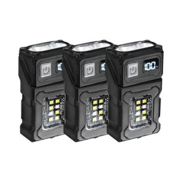 Imagem de Lanterna Mini LED COB Super Brilhante Multifuncional Recarregável Tipo