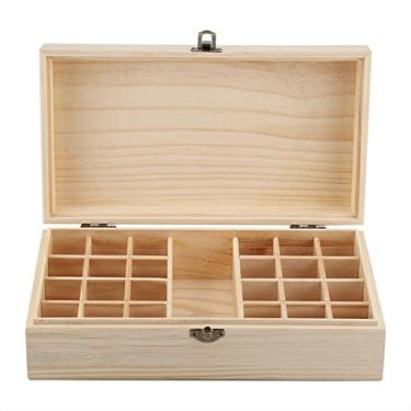Imagem de GLOGLOW Caixa de Armazenamento Organizador de Caixa de Armazenamento de Madeira, Madeira de Pinho, Grande Capacidade, para óleo Essencial e Suprimentos de de Jóias