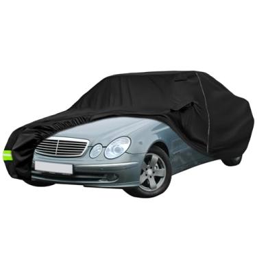 Imagem de Kistrba Capa de carro compatível com Mercedes Benz E-Class 1993-2009 W124/W210/W211 Sedan, ajuste personalizado Oxford 300D com capa de carro completa de algodão para todos os climas