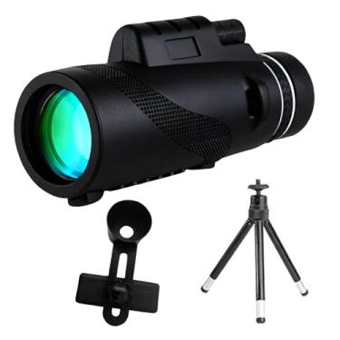 Imagem de Pacote padrão de monóculos pretos 80 × 100 inclui suporte para smartphone e acessórios de tripé (preto)