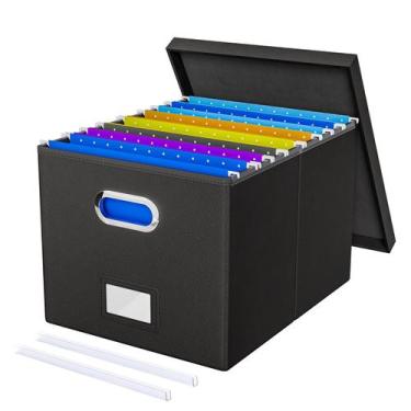 Imagem de Caixa organizadora de arquivos Oterri portátil suspensa com tampa