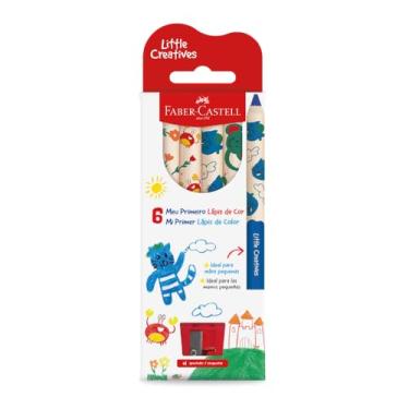 Imagem de EcoLápis de Cor Faber-Castell Little Creatives Meu Primeiro Lápis de Cor, 6 Cores - 127033