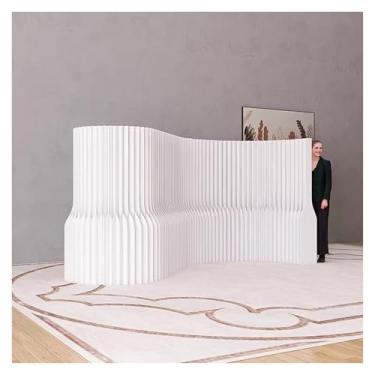 Imagem de Room divider Tela de papel móvel portátil, divisor de sala ao ar livre à prova d'água, painel de parede divisória de privacidade de acordeão escalável(6X1.6M/19.6X5.2FT)