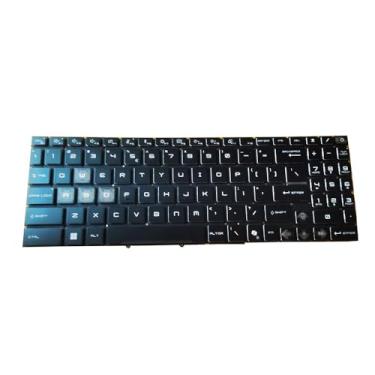 Imagem de shuicui Teclado retroiluminado preto para Crosshair 16 HX D14V D14VGKG D14VFKG - Layout inglês de 24 zonas, design sem moldura