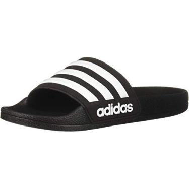 Imagem de adidas Slide infantil Adilette para chuveiro, Núcleo preto/branco/preto, 10 Toddler