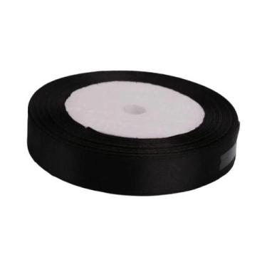 Imagem de Fita De Cetim Preta Para Embalagem De Presentes 6-10-12-15-20-25-40-50