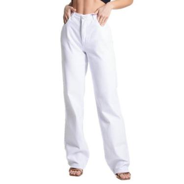 Imagem de Calça Sarja Sawary Wide Leg - 281913 - branco 42, Branco, 42