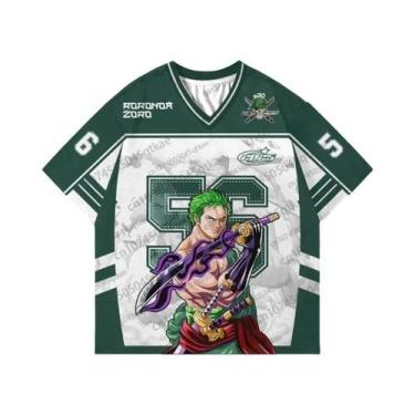 Imagem de Camiseta De Futebol Vintage De Verão Para Cosplay De Monkey D Luffy, O